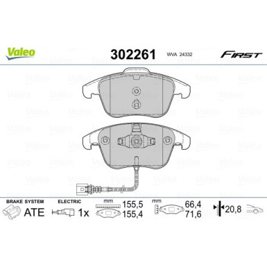 VALEO Bremsbeläge | 302261