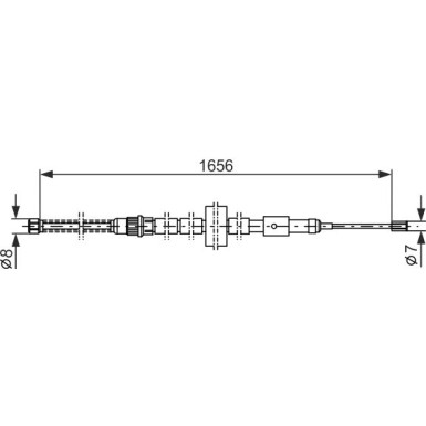 Handbremsseil li | PEUGEOT 306 93 | 1987477429