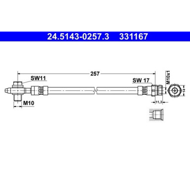 BREMSSCHLAUCH | 24.5143-0257.3