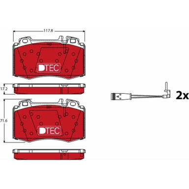 Bremsbelagsatz Db P. W203/W211/R230/R171 01-12 Dtec Cotec | GDB1543DTE