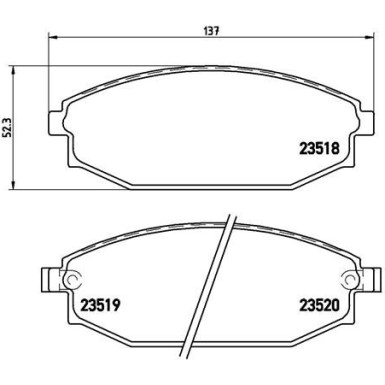 BREMBO Bremsklötze VA | HYUNDAI Galoloper 91-03 | P 54 027