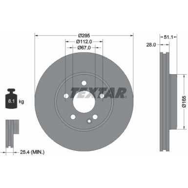 Bremsscheibe Db P. W246/W176 220Cdi 13 | 92254803