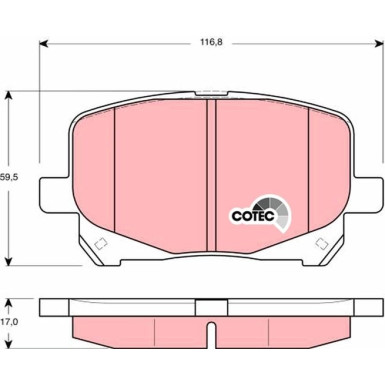 Bremsklötze VA | TOYOTA Previa 00 | GDB3248