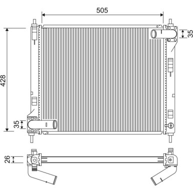 VALEO Motorkühler | 701264