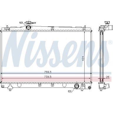 Wasserkühler PKW | TOYOTA Avensis Verso 01 | 64670A