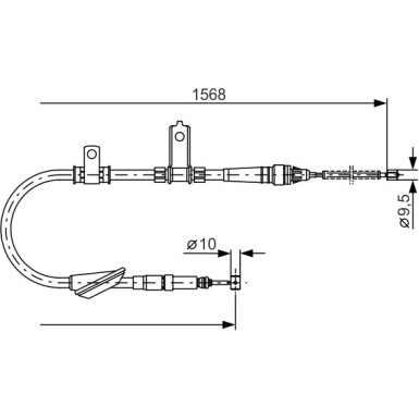 Handbremsseil re | LAND ROVER Freelander 98 | 1987477790