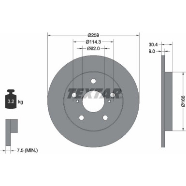 Bremsscheibe Toyota T. Auris 06- Japan | 92164103