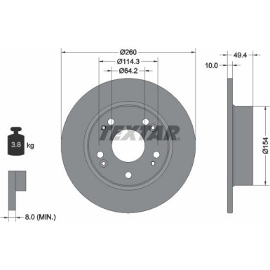 Bremsscheibe Honda T. Accord 03 | 92144603