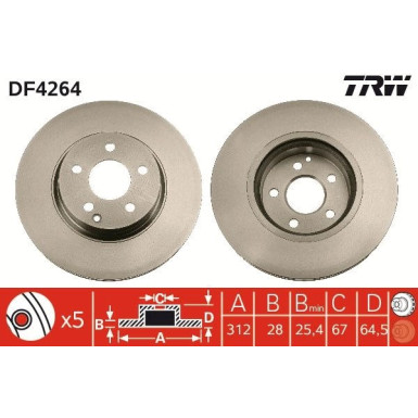 Bremsscheibe Db P. W211 02 | DF4264