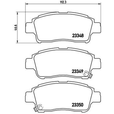 BREMBO Bremsklötze VA | TOYOTA Yaris 99-05 | P 83 050