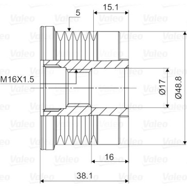 VALEO Generatorfreilauf | 588038