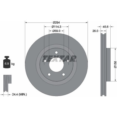 Bremsscheibe Mitsubishi P. Asx/Outlander 10 | 92184405