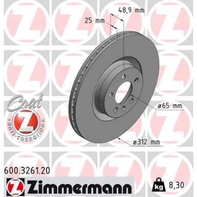 17 481 070 Bremsscheibe VA | VW Polo 17 | 600.3261.20