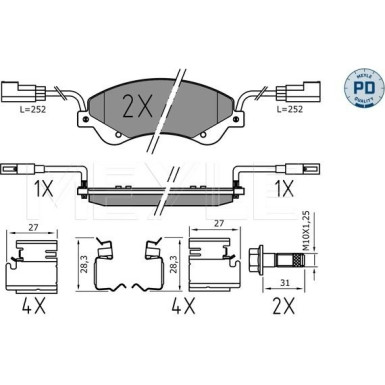 Bremsbelagsatz Ford P. Transit 2.2/2.4 06- (260/2 | 025 244 8518/PD