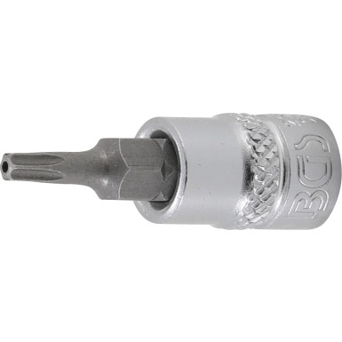 BGS Bit-Einsatz | Antrieb Innenvierkant 6,3 mm (1/4"""") | T-Profil (für Torx) mit Bohrung T15 | 2358