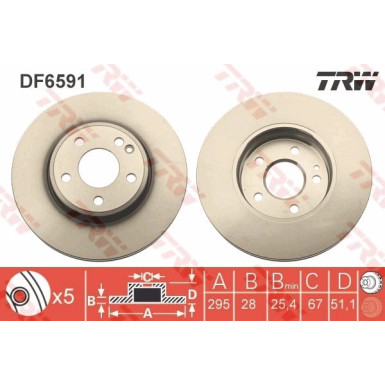 Bremsscheibe Db P. W246/W176 220Cdi 13 | DF6591