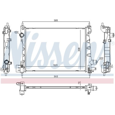 Wasserkühler PKW | Opel Karl 15 | 630796