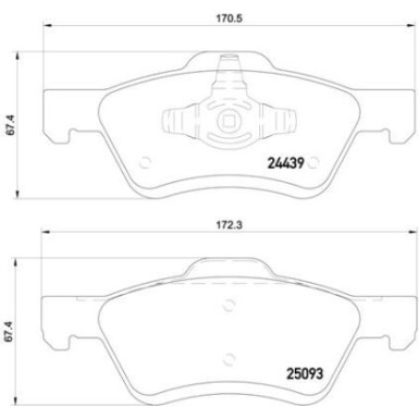 BREMBO Bremsklötze VA | FORD Maverick MAZDA Tribute 00-08 | P 24 159