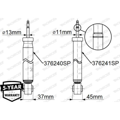 MONROE OESpectrum HA li | VW Beetle 11 | 376241SP