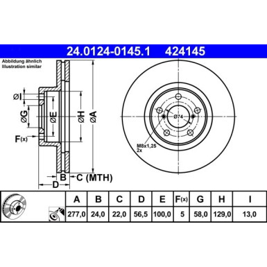 Bremsscheibe Subaru P. Legacy/Party/Forester 03 | 24.0124-0145.1