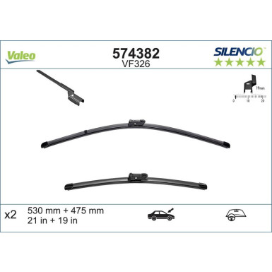 VM326 VALEO Silencio X.TRM Wischer | Seat IBIZA (04/06>05/08) | 574382