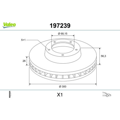 VALEO Bremsscheibe | 197239