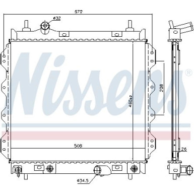 Wasserkühler PKW | CHRYSLER PT Cruiser 2,0i/2,4i 00 | 61002