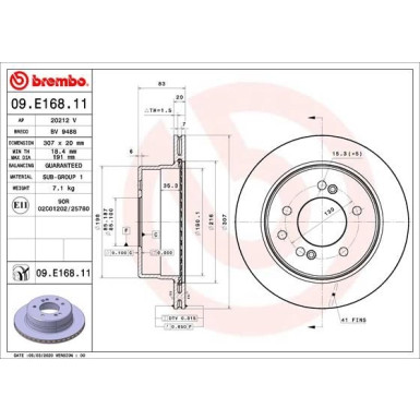 Bremsscheibe HA | SSANGYONG | 09.E168.11