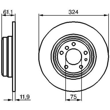 Bremsscheibe HA | BMW E31,E38 90 | 0 986 478 095