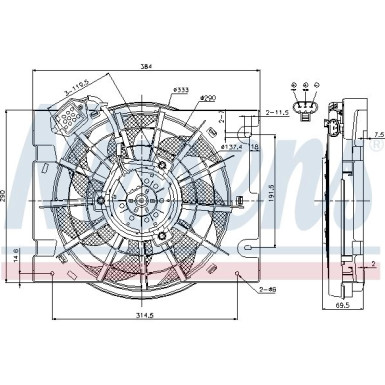 Kühlerlüfter PKW | OPEL Astra G 1.2-2.2i/DTI 98-09 | 85186