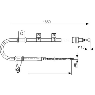 Handbremsseil li | HYUNDAI Matrix 01 | 1987482074