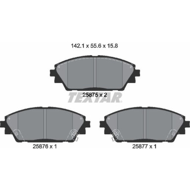 Bremsbelagsatz Mazda P. 3 1.5-2.2D 13 | 2587501