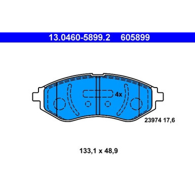 Bremsbelagsatz Chevrolet P. Aveo/Kalos 1.2-1.5 04 | 13.0460-5899.2