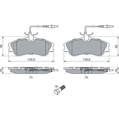 Bremsklötze | PEUGEOT,CITROEN | 0 986 424 414