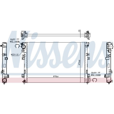 Wasserkühler PKW | FIAT ULYSSE 1/9 D AC 95 | 61875A