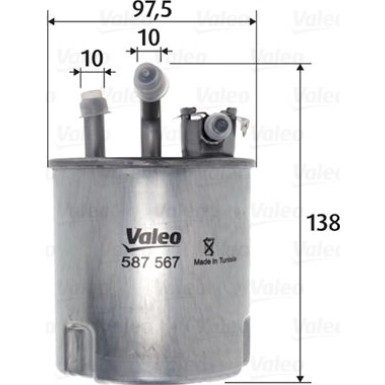 VALEO Kraftstofffilter | 587567