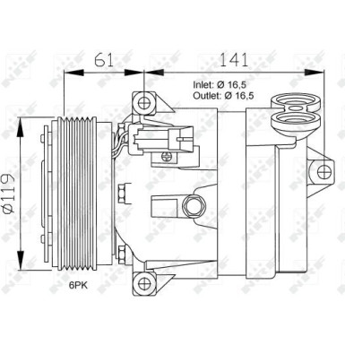 Kompressor, Klimaanlage | 32021