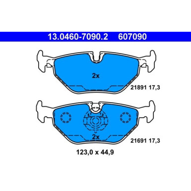 Bremsbelagsatz Bmw T. 5 (E39) 2,0-4,4 95-04 | 13.0460-7090.2