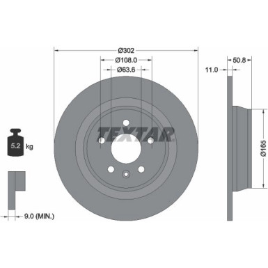 Bremsscheibe Ford T. Mondeo 07-/Galaxy | 92159303