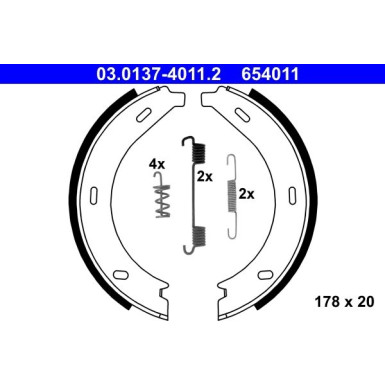 Bremsbackensatz, Feststellbremse | 03.0137-4011.2