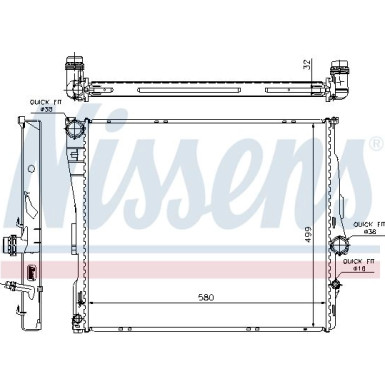 Wasserkühler PKW | BMW X3 2,5-3,0 AUT 06 | 60807