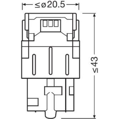 W21W Osram | LED Amber 12V | LEDriving | 7505DYP-02B