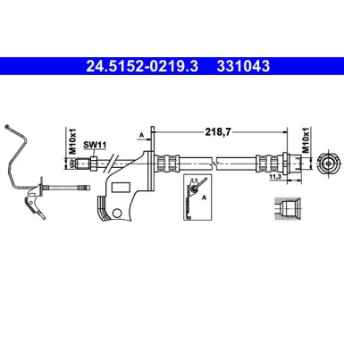 Bremsschlauch | 24.5152-0219.3