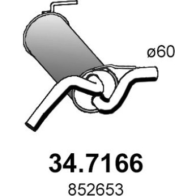 Endschalldämpfer | OPEL Astra J | 34.7166