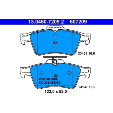 Bremsbelagsatz Jaguar T. Xf/Xj/Xk 2.0-5.0 08 | 13.0460-7209.2