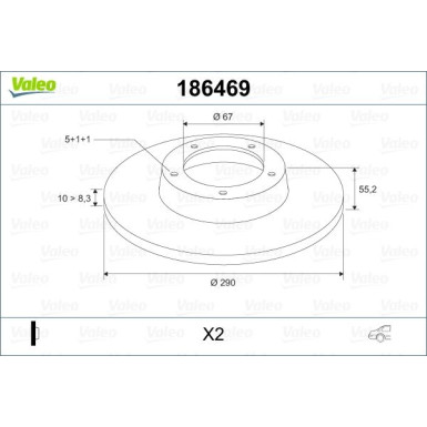 VALEO Bremsscheibe | 186469