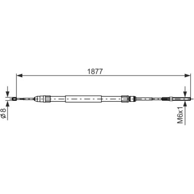 Handbremsseil re | BMW E39 95 | 1987477694