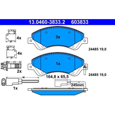 Bremsbelagsatz Ford P. Transit 2.2 Tdci 06-14 | 13.0460-3833.2