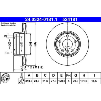 Bremsscheibe Bmw S. 5 2.0-3.0 03-10 Power Disc | 24.0324-0181.1