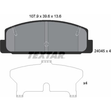 Bremsbelagsatz Mazda T. 626/6 | 2404501